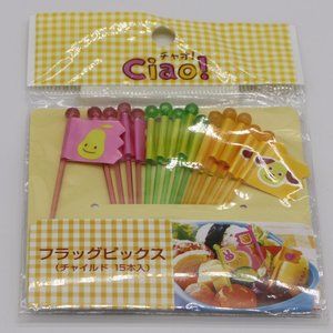 Daiso Japan Ciao! Bento Lunch Flag Food Picks 15